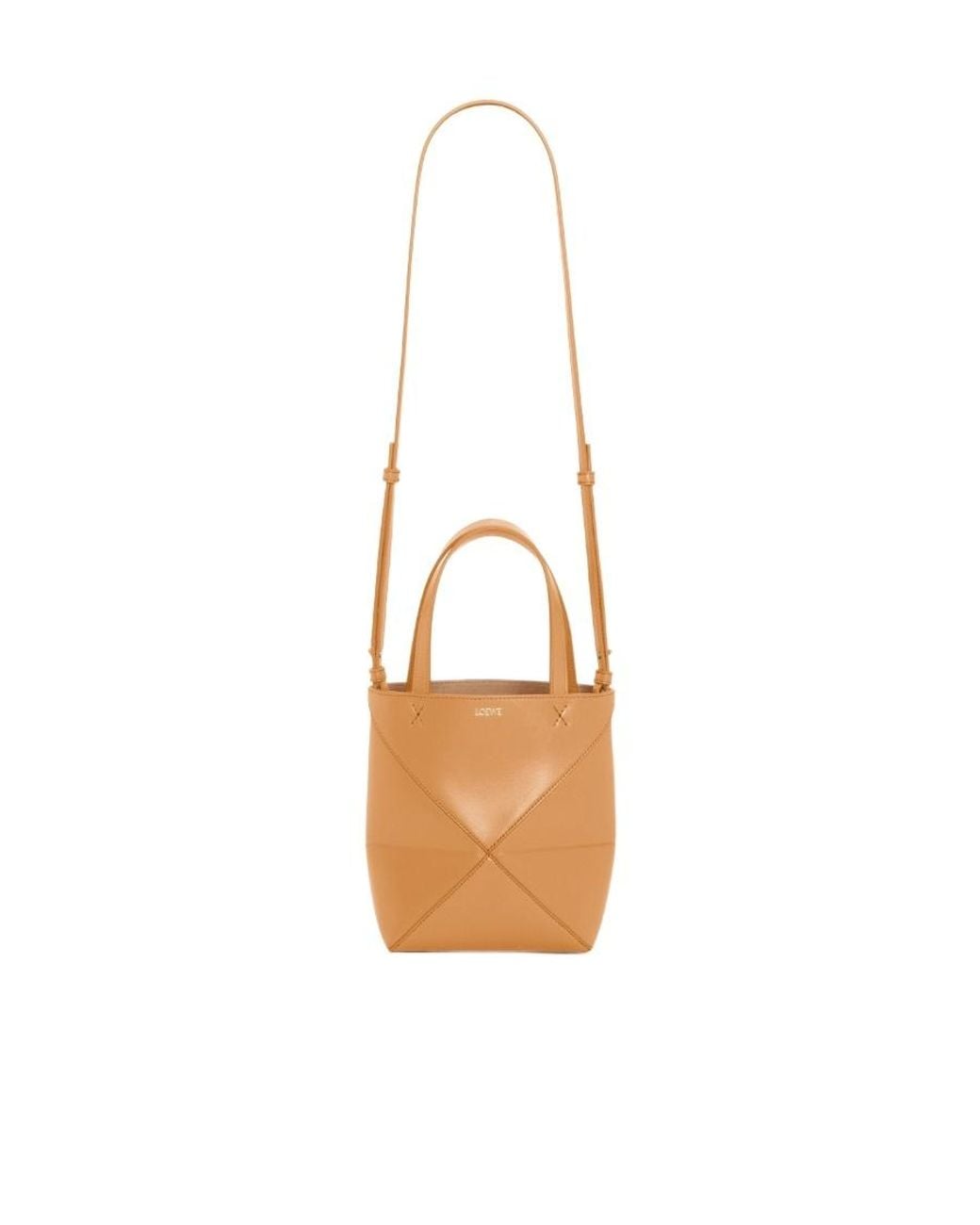 Loewe White Mini Puzzle Fold Tote Bag