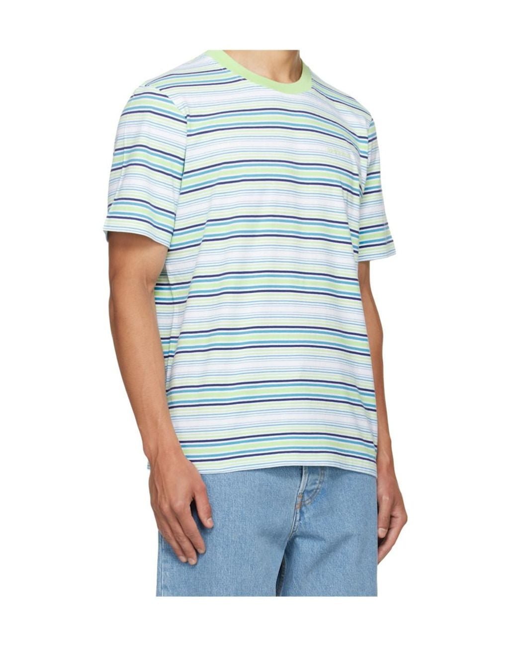 Casablanca Blue Striped T-Shirt for men