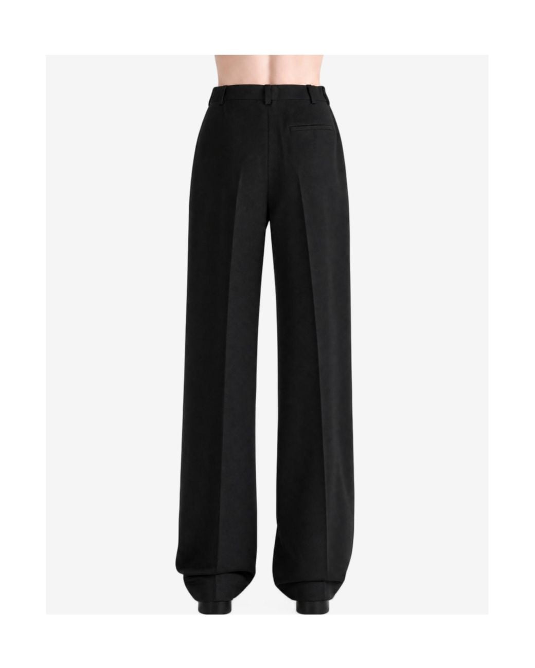 Calvin Klein Black Pressed-Crease Wide-Leg Trousers
