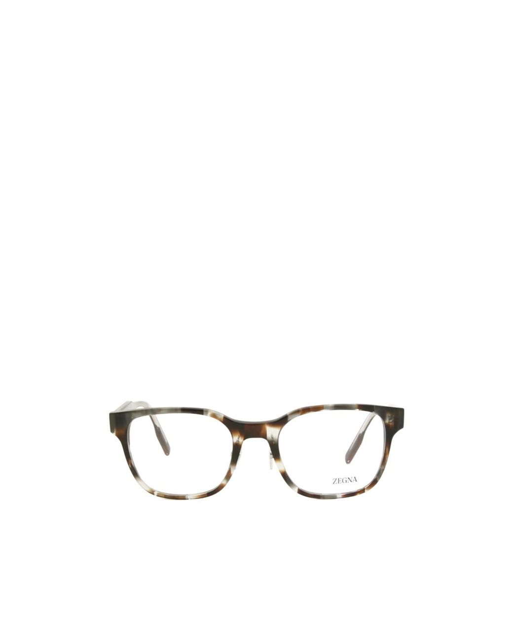 Zegna White Square Frame Glasses for men