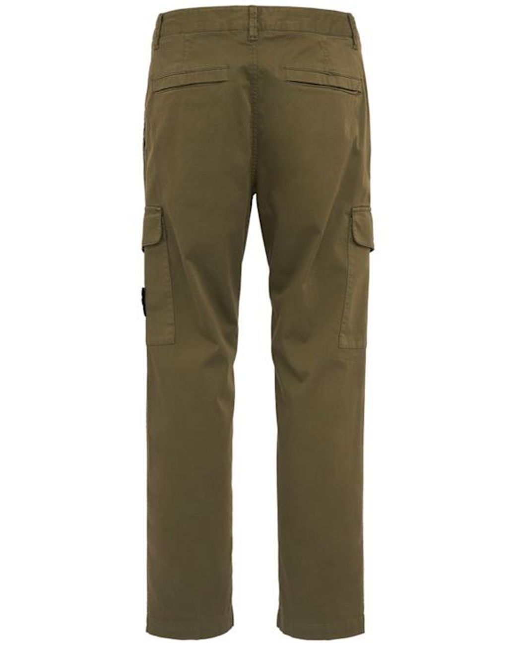 Stone Island Green Logo Cotton Regular Pants for men