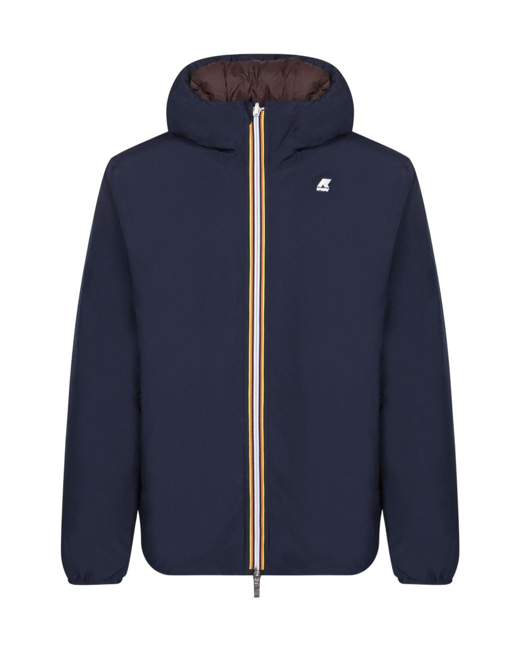 K-Way Blue Reversible Logo-Appliqué Down Jacket for men