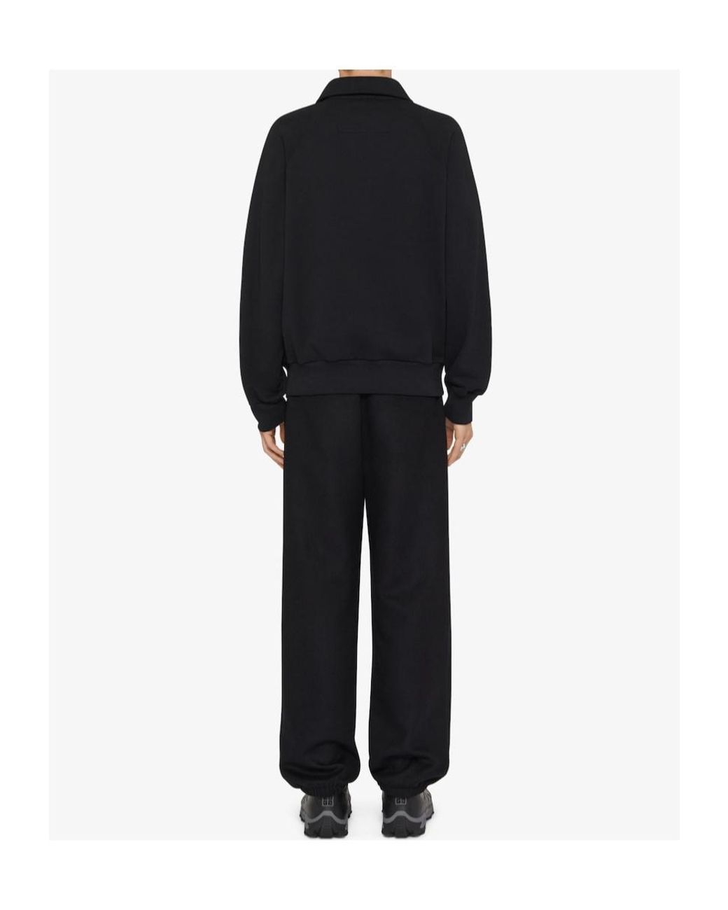 Givenchy Black Embroidered-Logo Polo Shirt for men