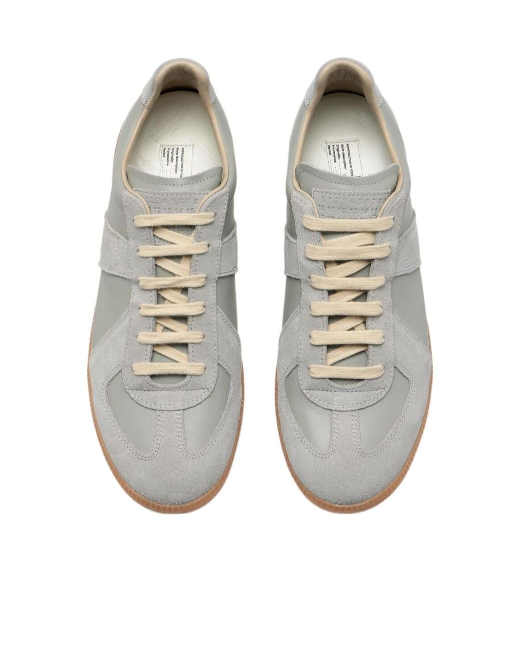 Maison Margiela Gray Replica Lace-Up Sneakers