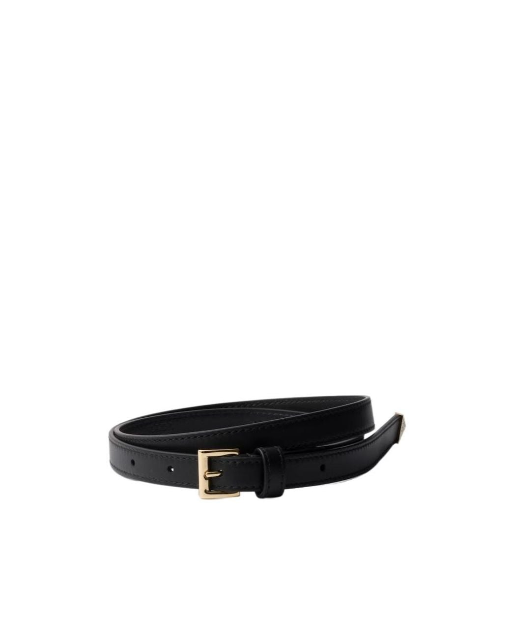 Prada White Leather Belt