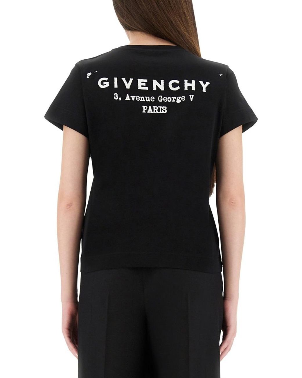 Givenchy Black Logo Printed Crewneck T-Shirt