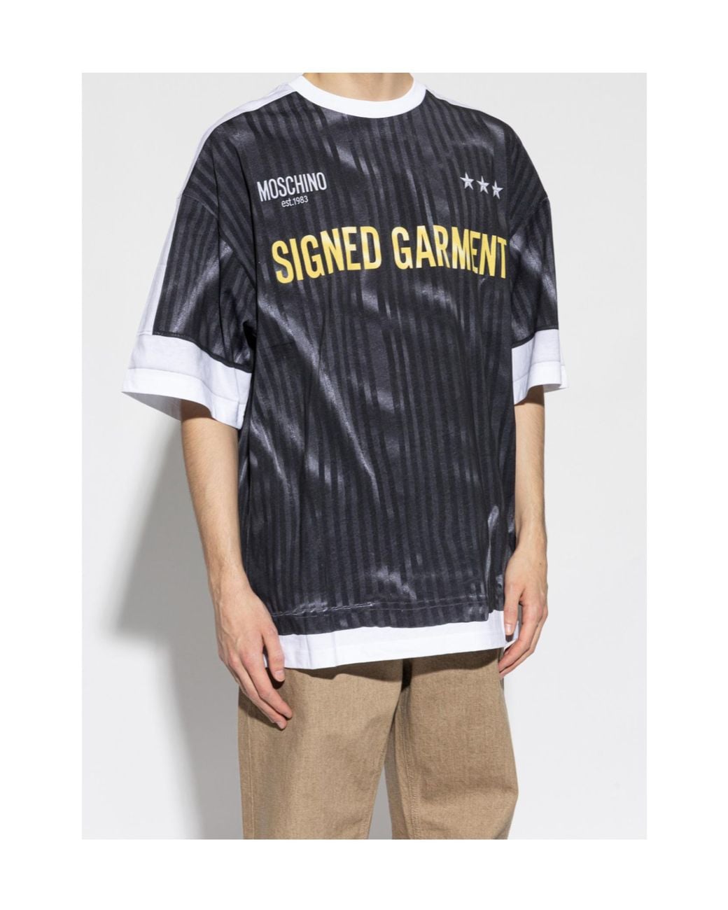 Moschino Blue Short Sleeve T-Shirt for men