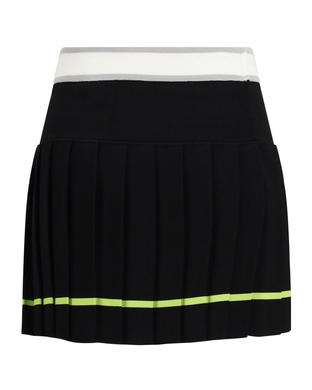 Casablanca Black Striped Pleated Skirt