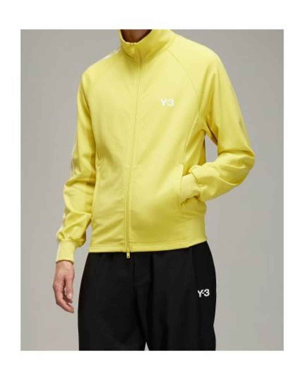 Y-3 Yellow 3-Stripes Track Top for men