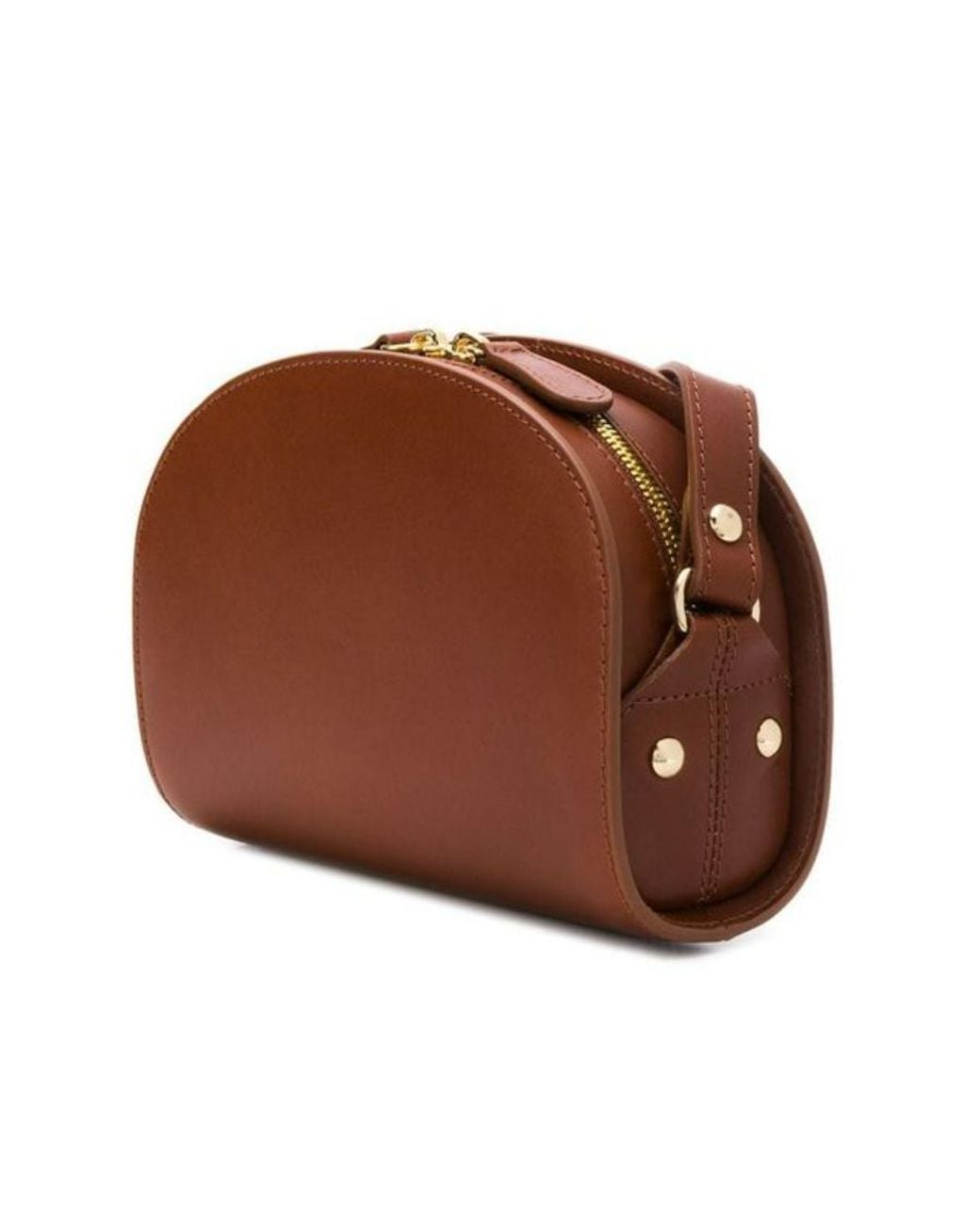 A.P.C. Brown Demi Lune Mini Crossbody Bag