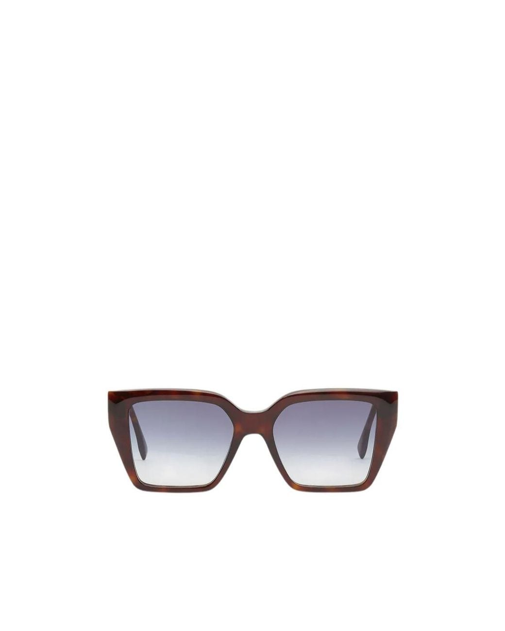 Fendi White Eyewear Butterfly Frame Sunglasses