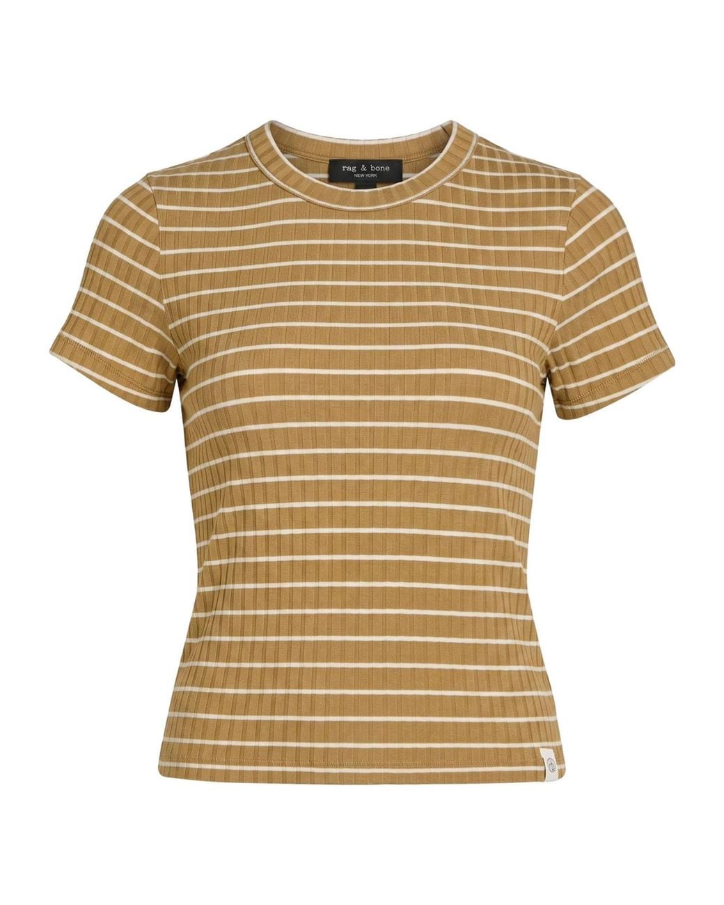 Rag & Bone Natural Striped T-Shirts