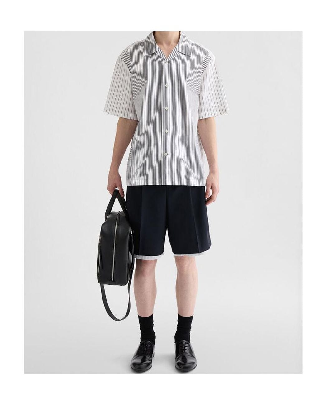 Jil Sander White Lightweight Striped Shirt for men