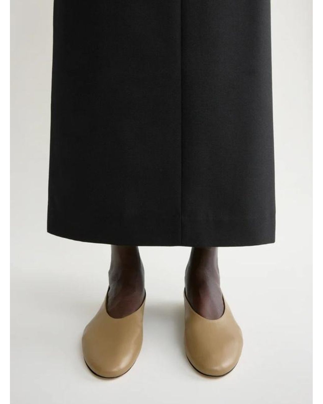 Totême Natural Slip Nappa Ballerinas Desert