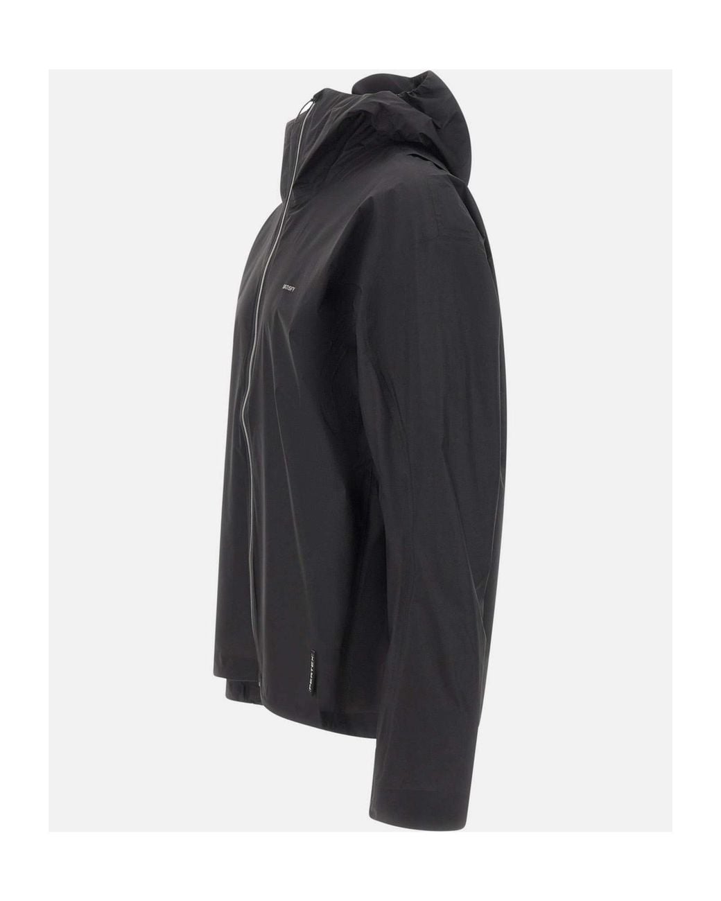 Satisfy Black Pertex Zip Hooded Jacket for men