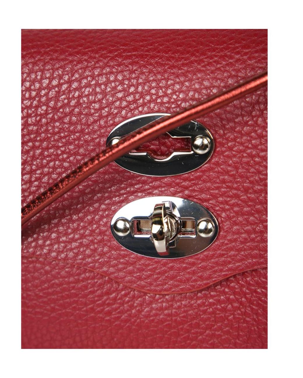 Zanellato Red Studded Leather Shoulder Bag