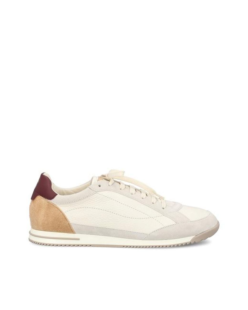 Brunello Cucinelli Natural Low Top Lace Up Sneakers for men