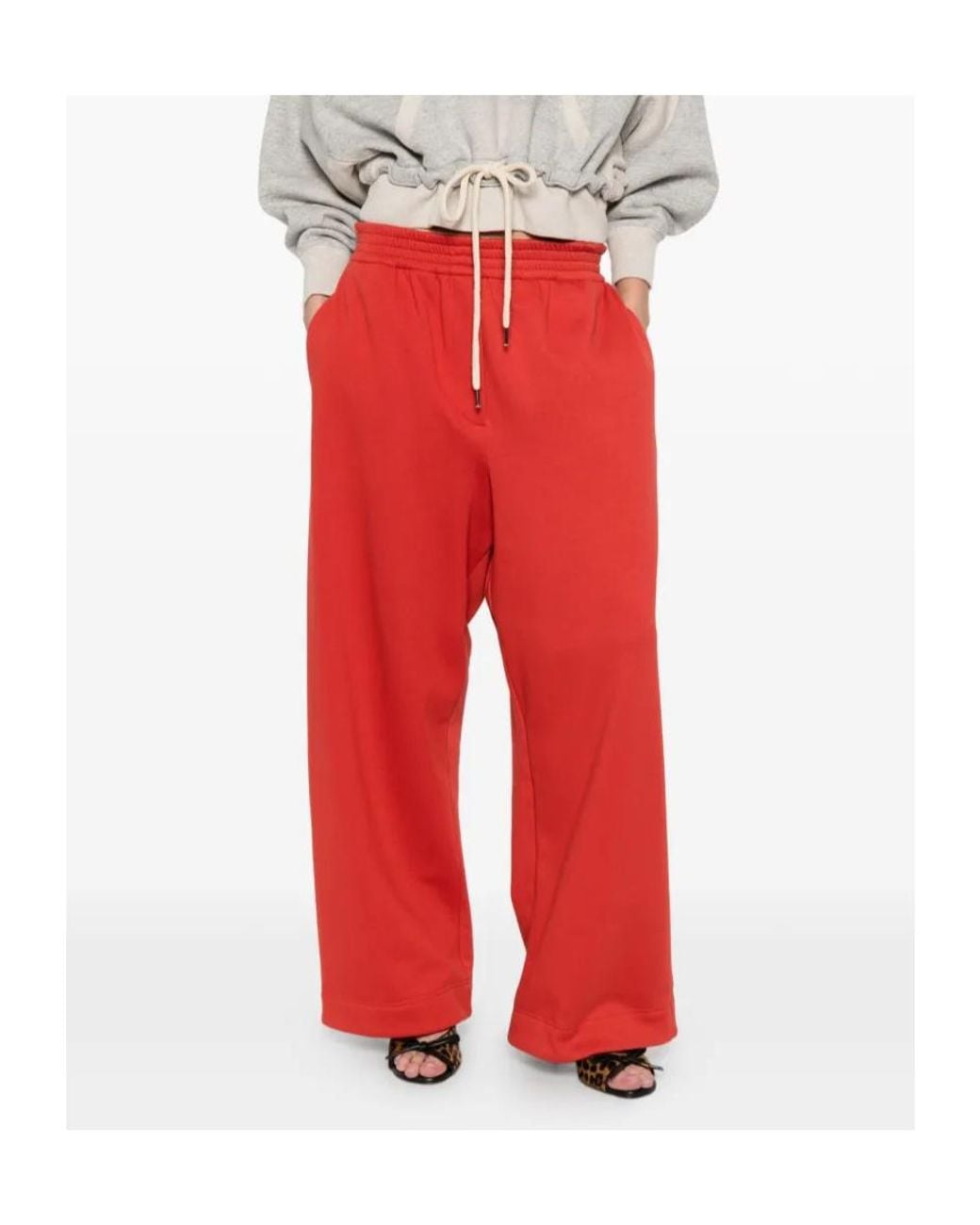 Magda Butrym Red Elasticated Trousers