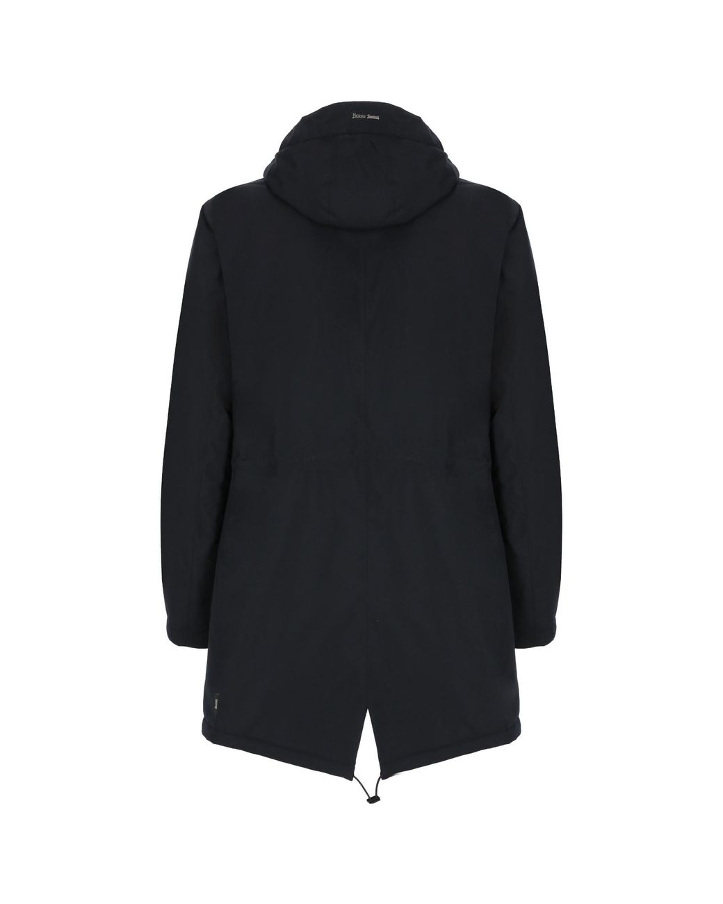 Herno Black Zip-Up Hooded Parka for men