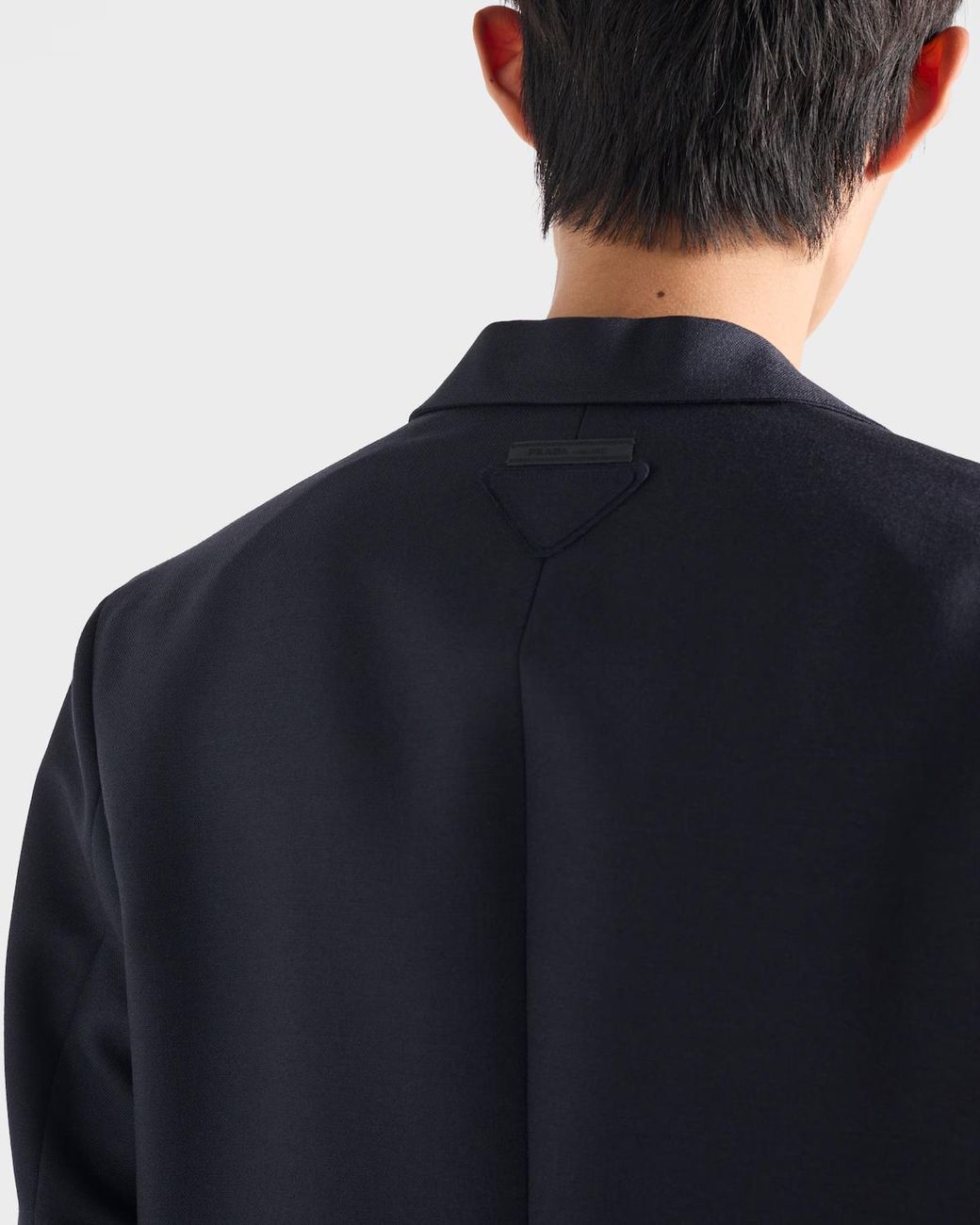 Prada Blue Single-Breasted Wool And Mohair Jacket for men