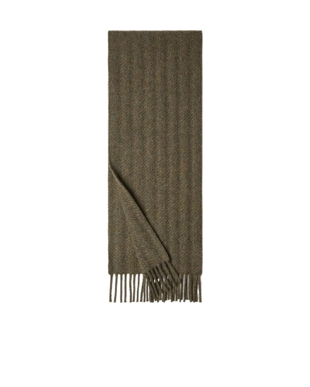 Loro Piana Green Barre Stripe Scarf for men