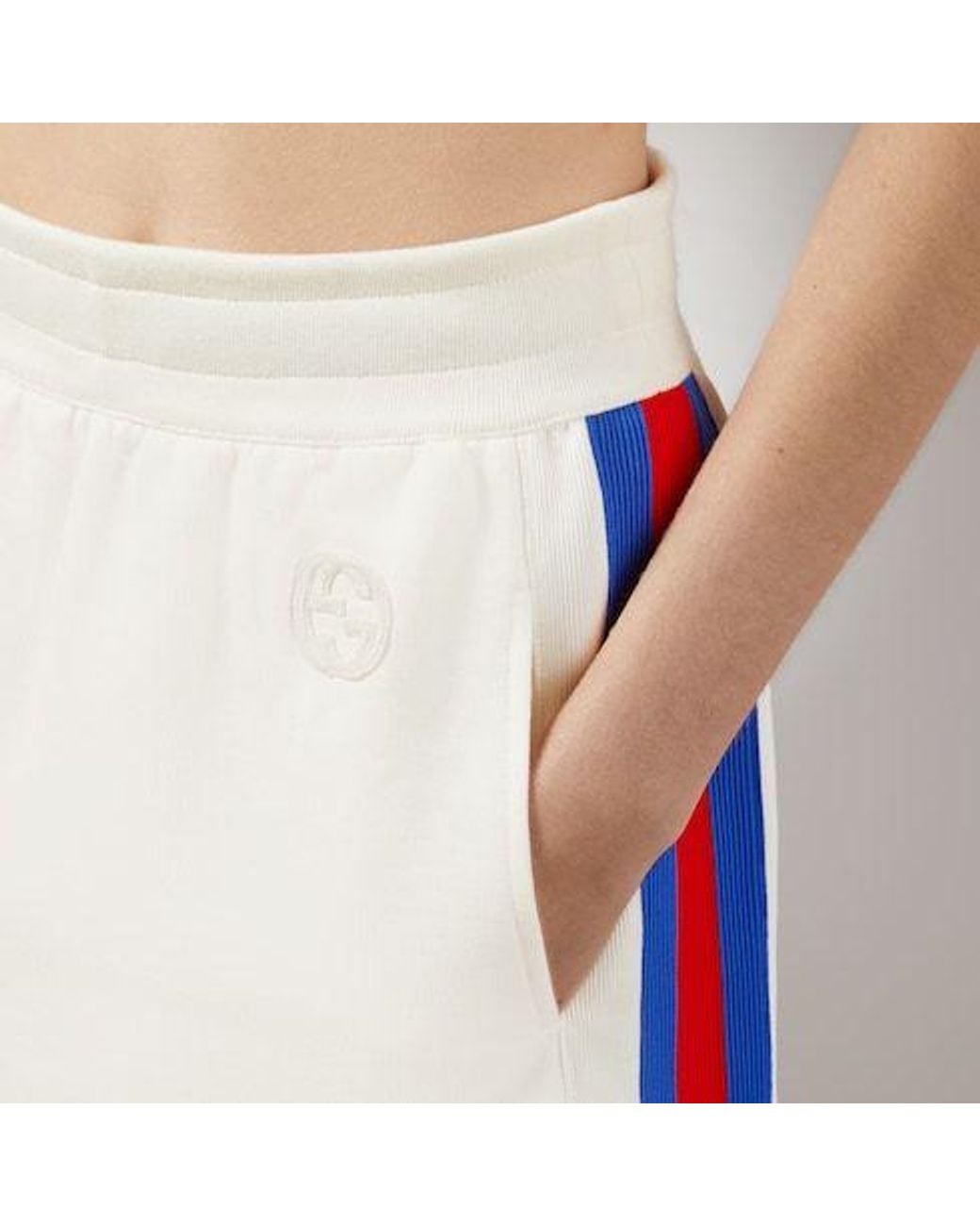 Gucci White Logo Patch Mini Skirt