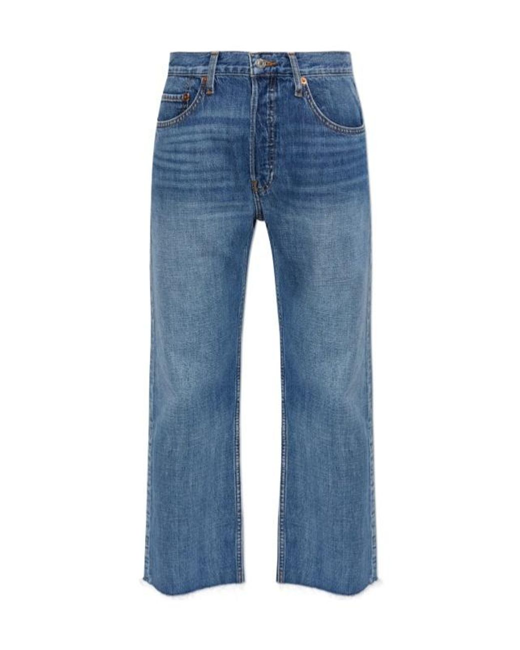 Re/done Blue Beau Straight-Cut Jeans