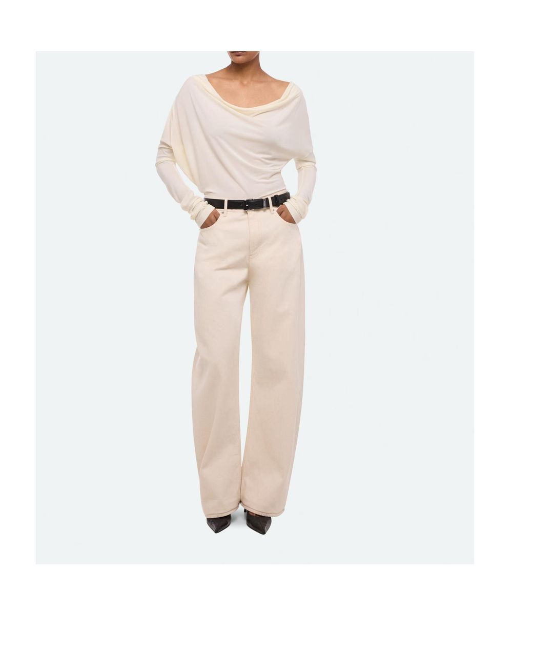 Helmut Lang White Long-Sleeved Top