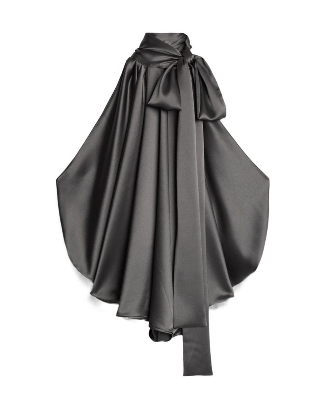 7 For All Mankind Gray Petal Draped Mini Dress