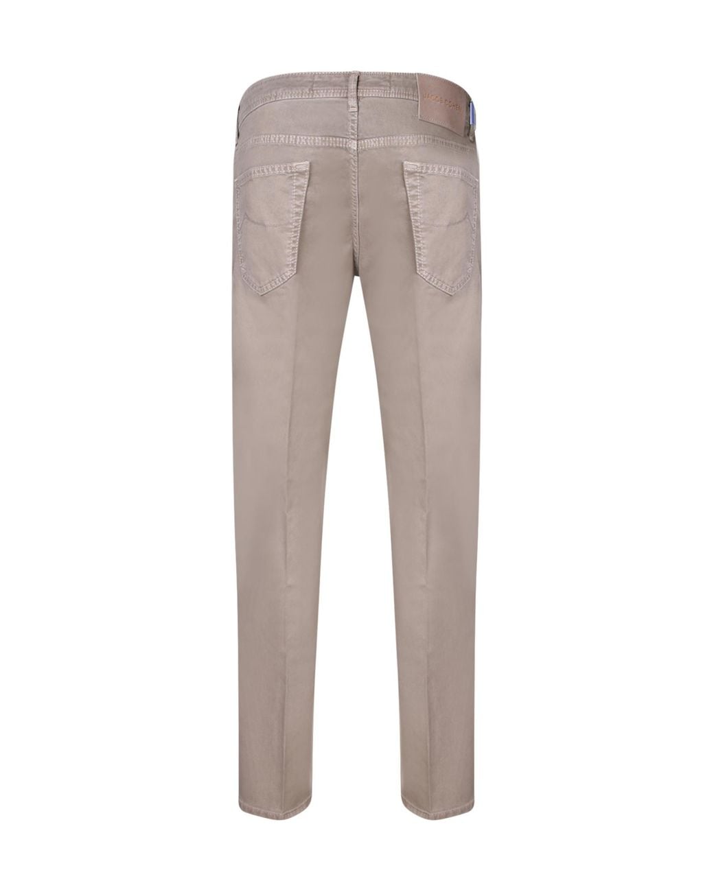 Jacob Cohen Gray Logo Patch Straight-Leg Trousers for men