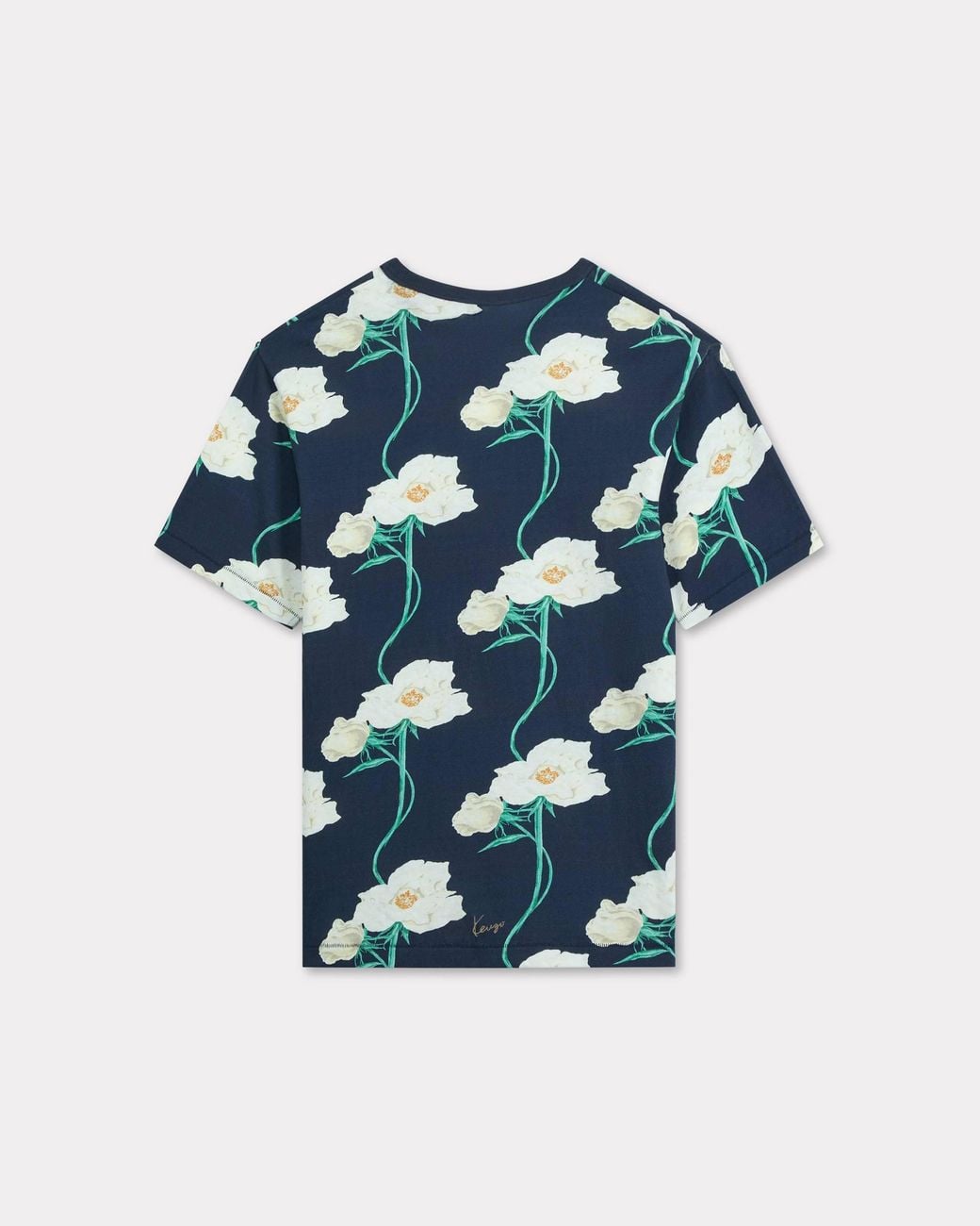 KENZO Blue Archive Rose Crewneck T-Shirt for men