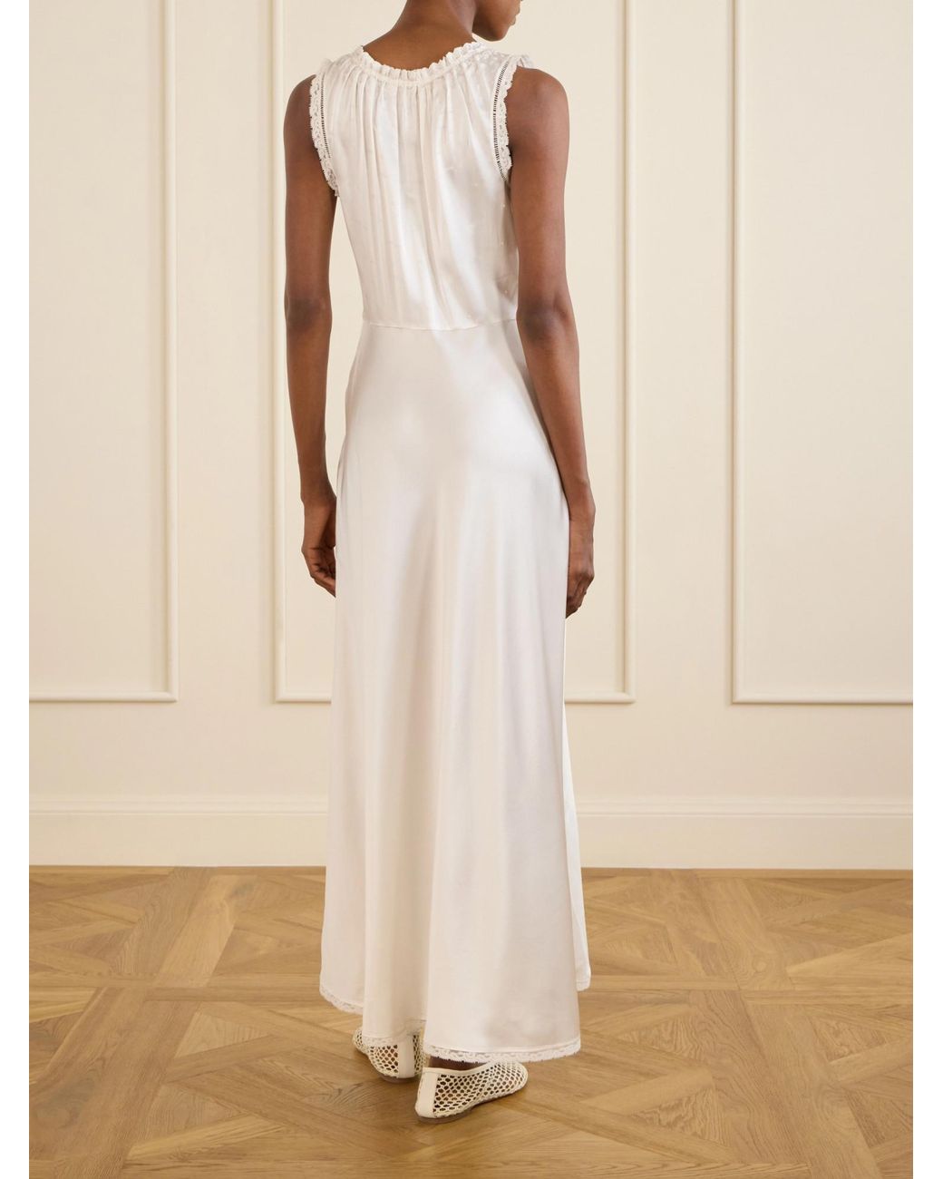 Doen White Silk Dress