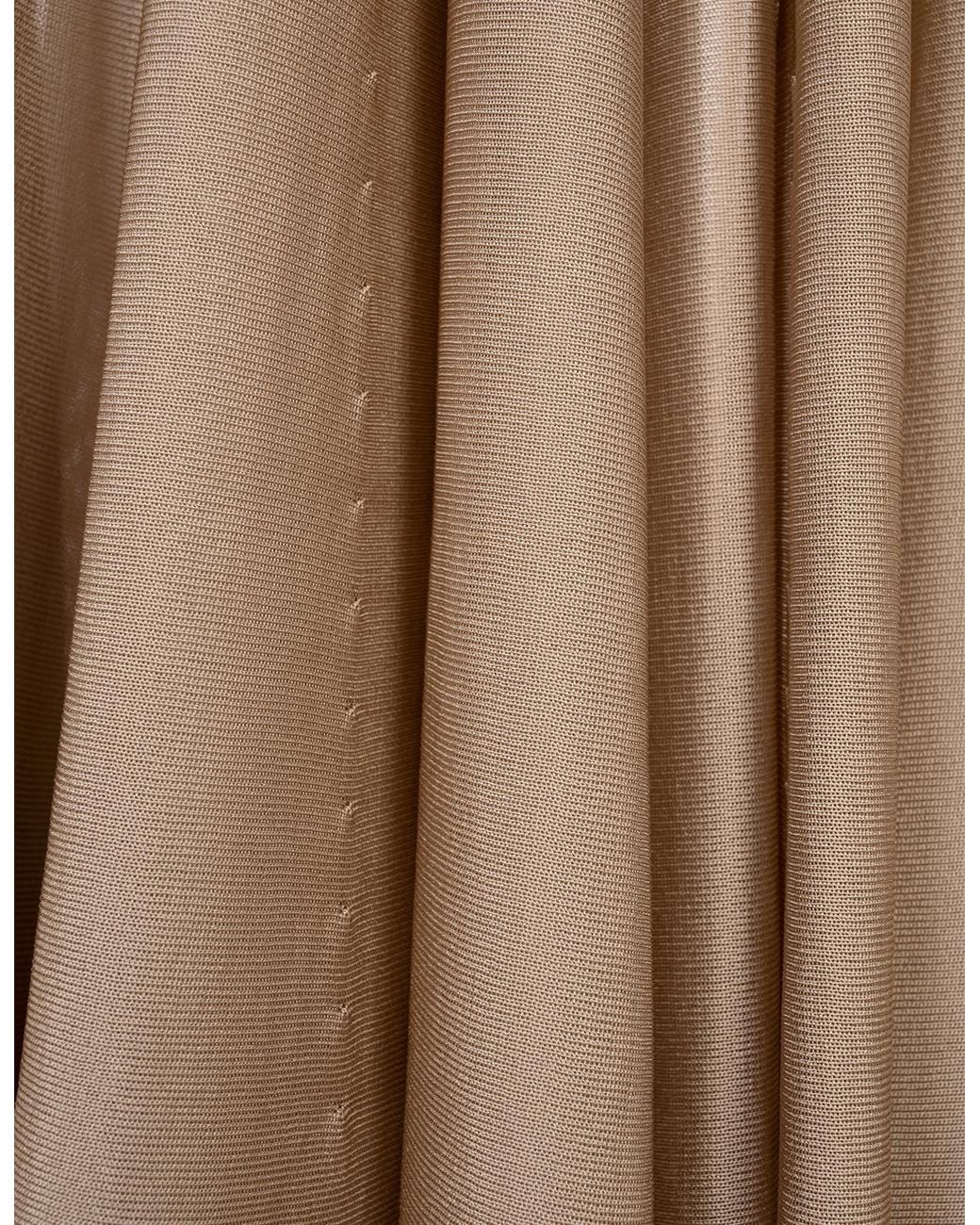 Alaïa Natural Alaïa Elasticated Waist Maxi Pleated Skirt