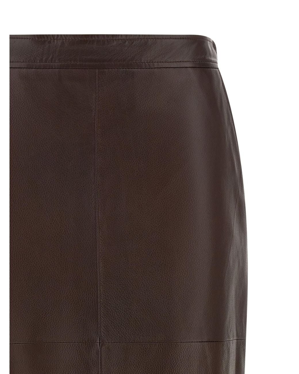 Max Mara Brown Studio Panelled Midi Skirt