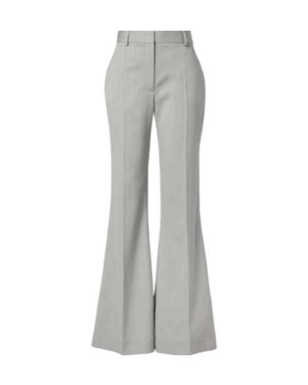 Stella McCartney Gray Striped Wool Bootcut Pants
