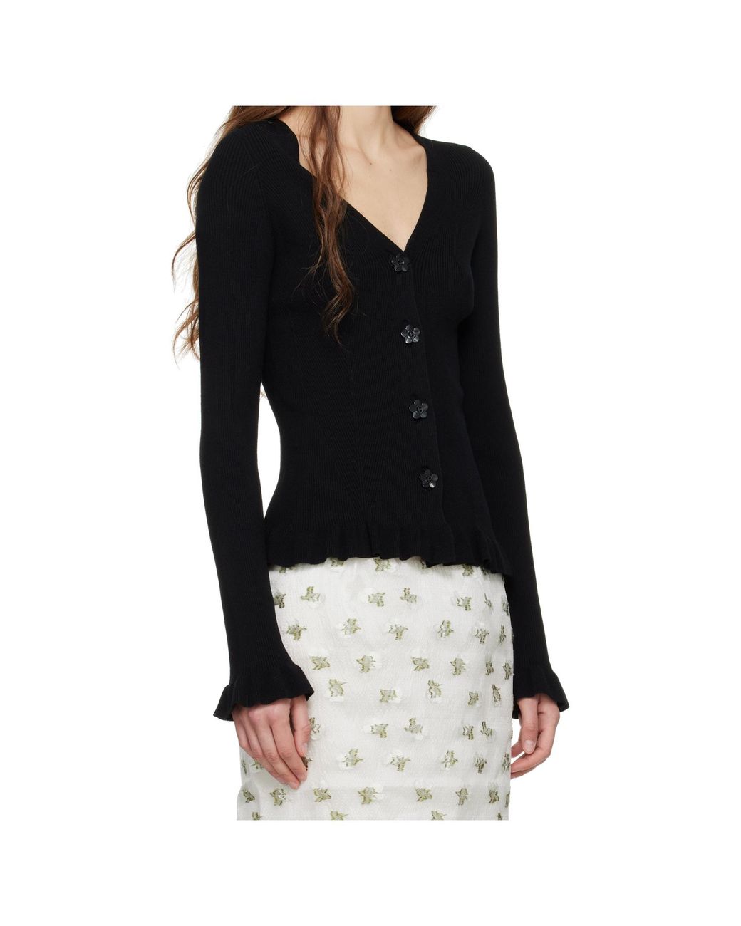 CECILIE BAHNSEN Black Cassia Cardigan