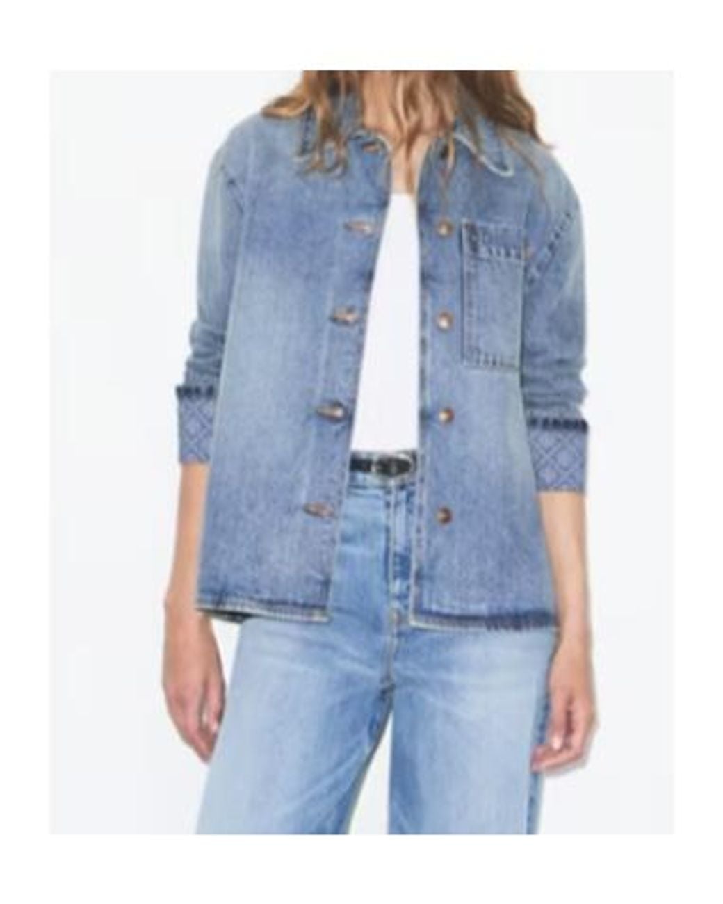 Tory Burch Blue Denim Barn Jacket
