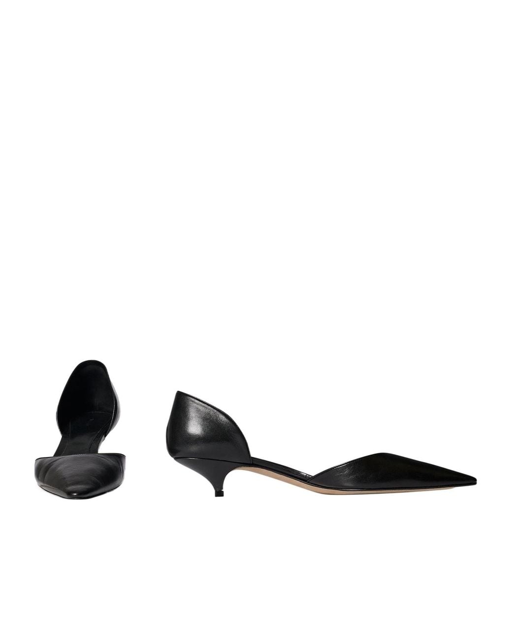 The Row Black Liisa Kitten D'Orsay Pumps