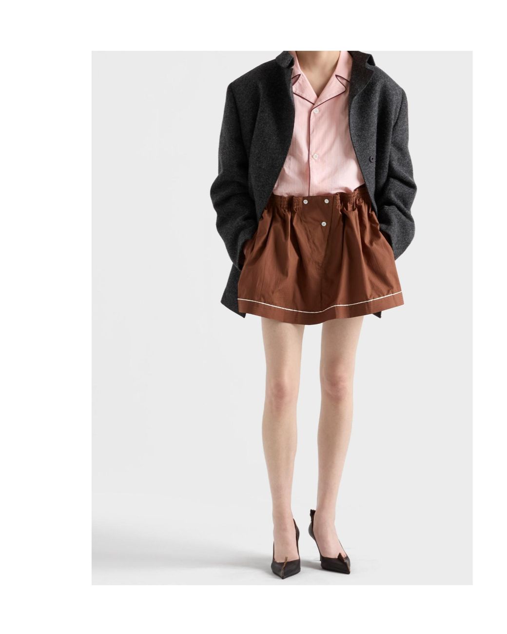 Prada Pink Long-Sleeved Button-Up Shirt