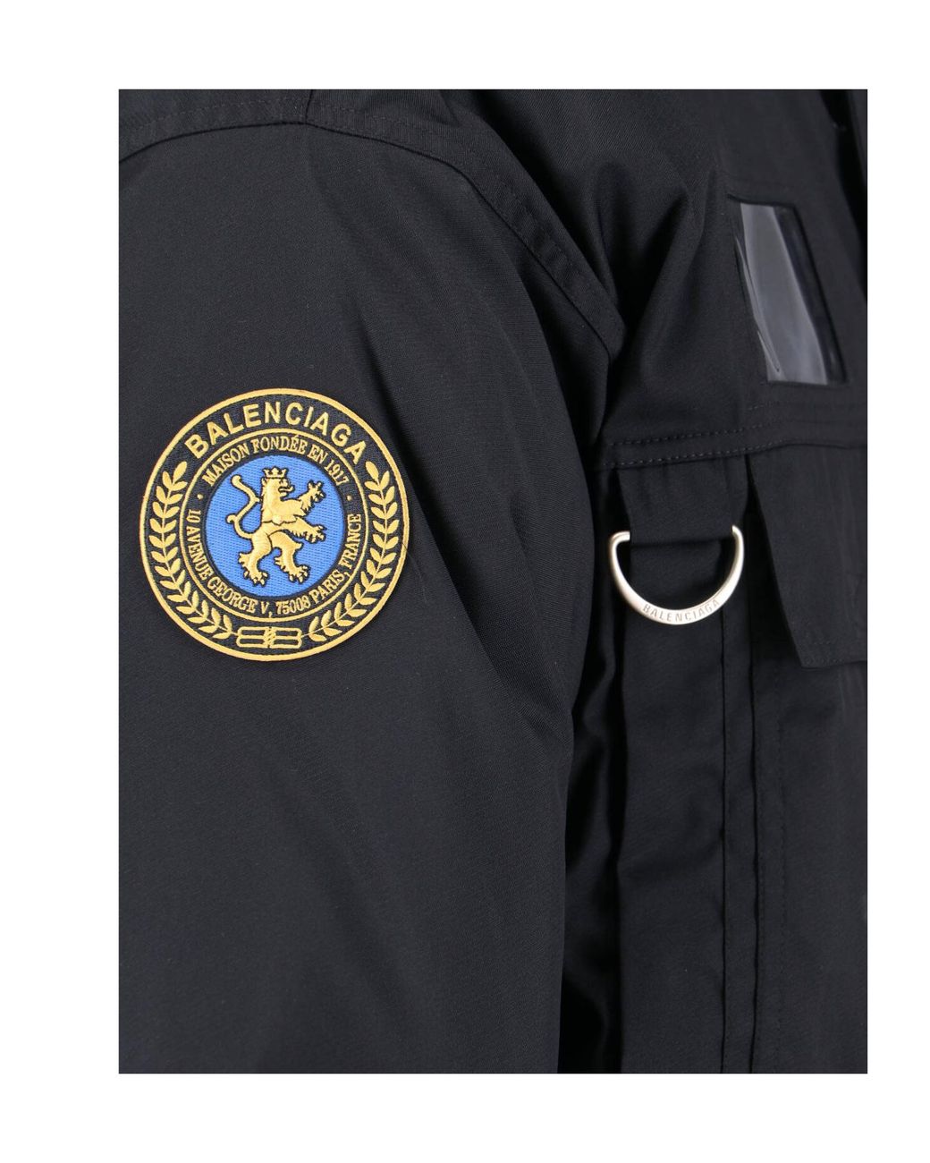 Balenciaga Blue Logo Reversible Down Jacket for men