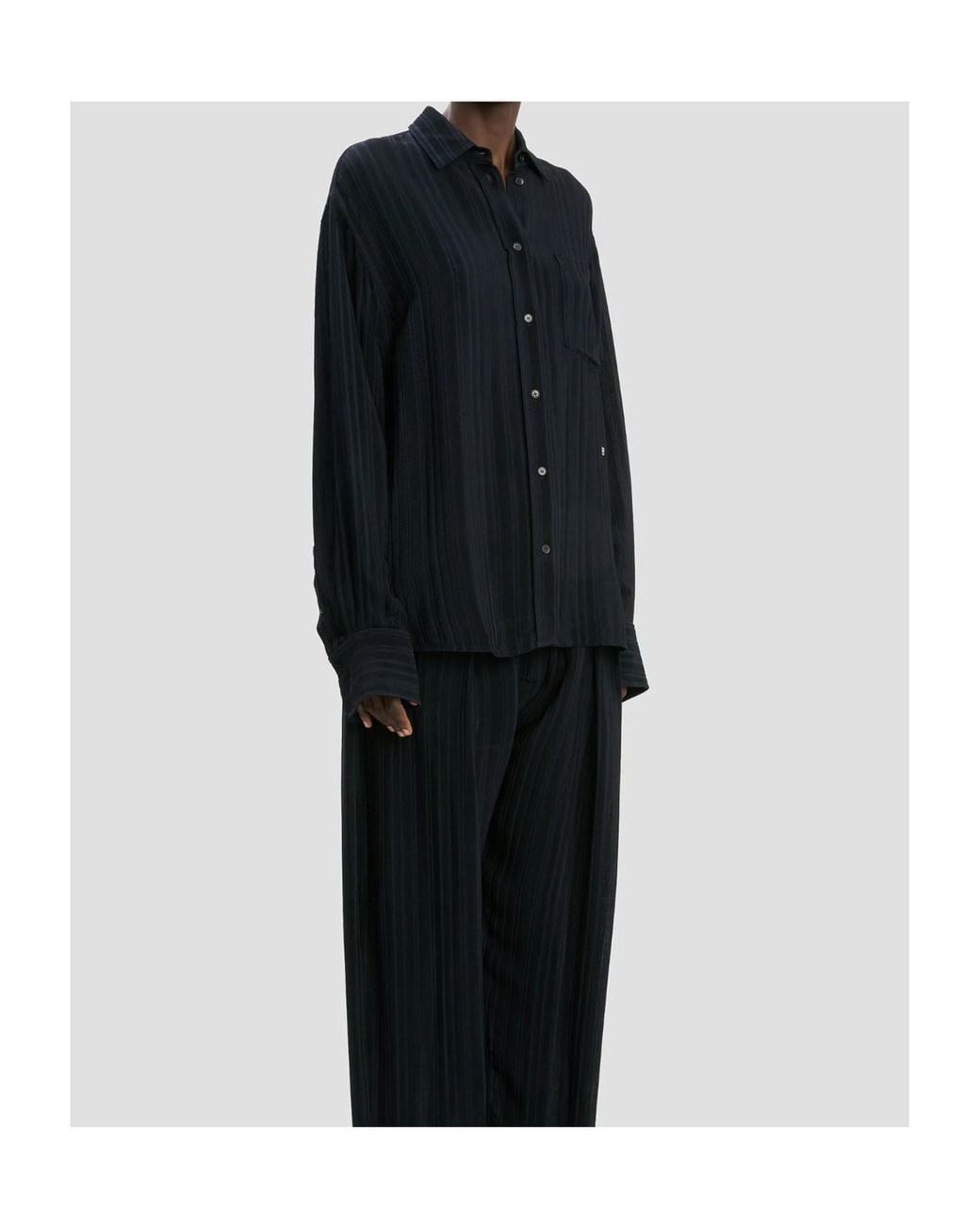 Victoria Beckham Black Pyjama Shirt