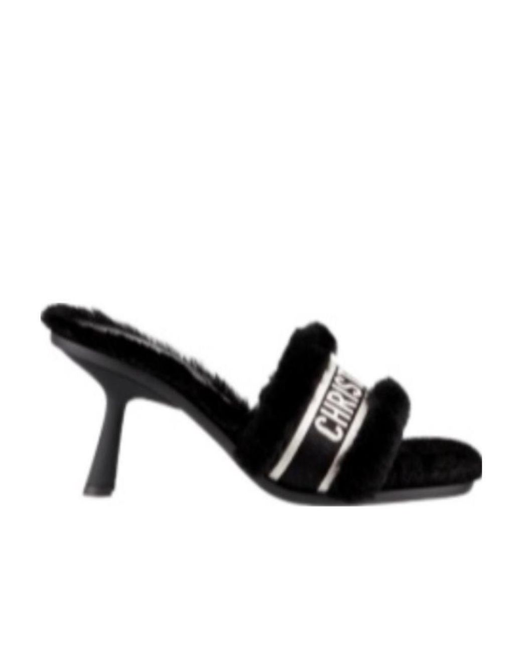 Dior Black Dway Heeled Slide