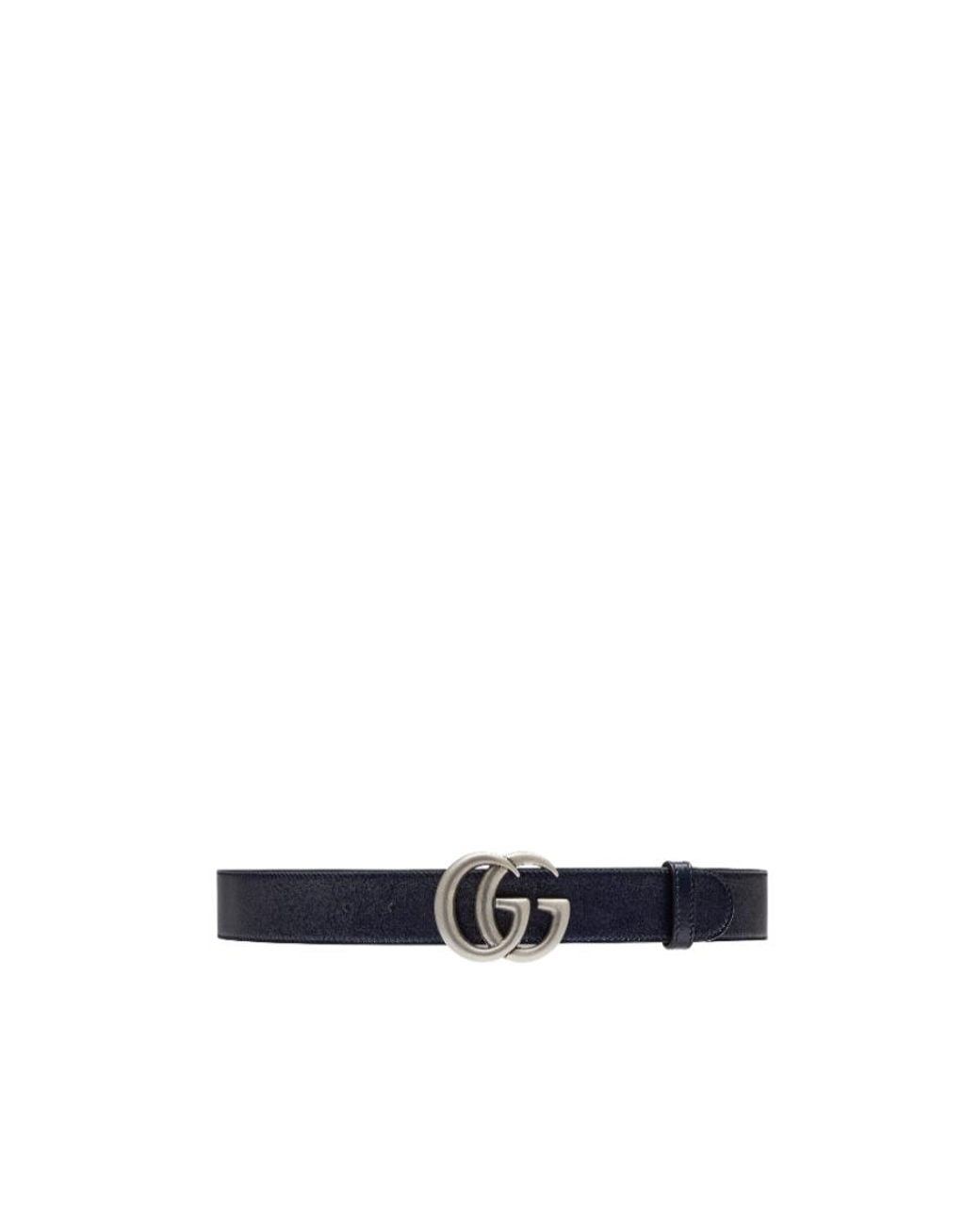 Gucci White Gg Marmont Reversible Buckle Belt for men