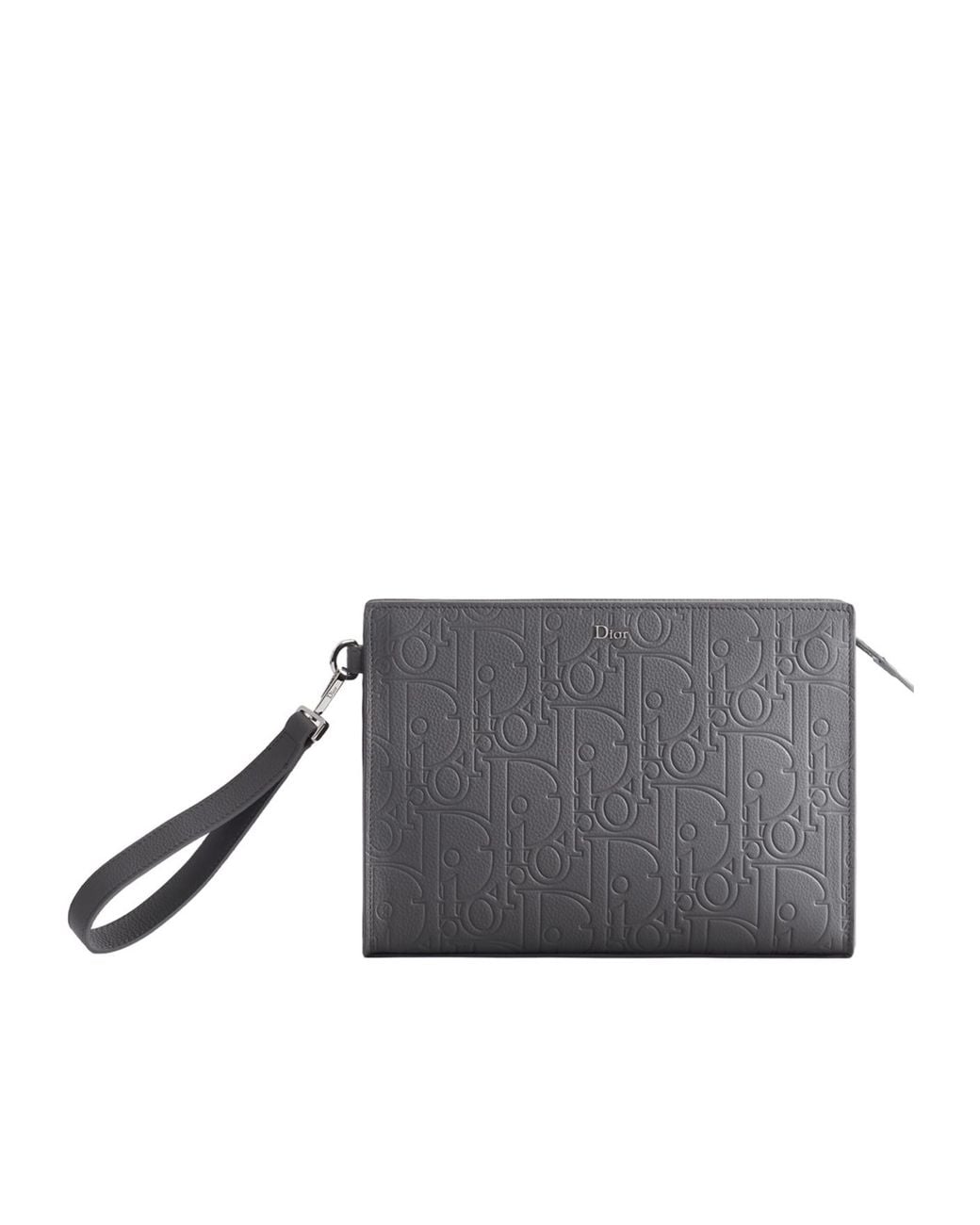 Dior Gray A5 Triangle Pouch for men