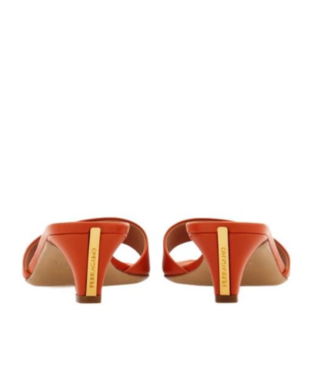 Ferragamo Red Low Heeled Slide