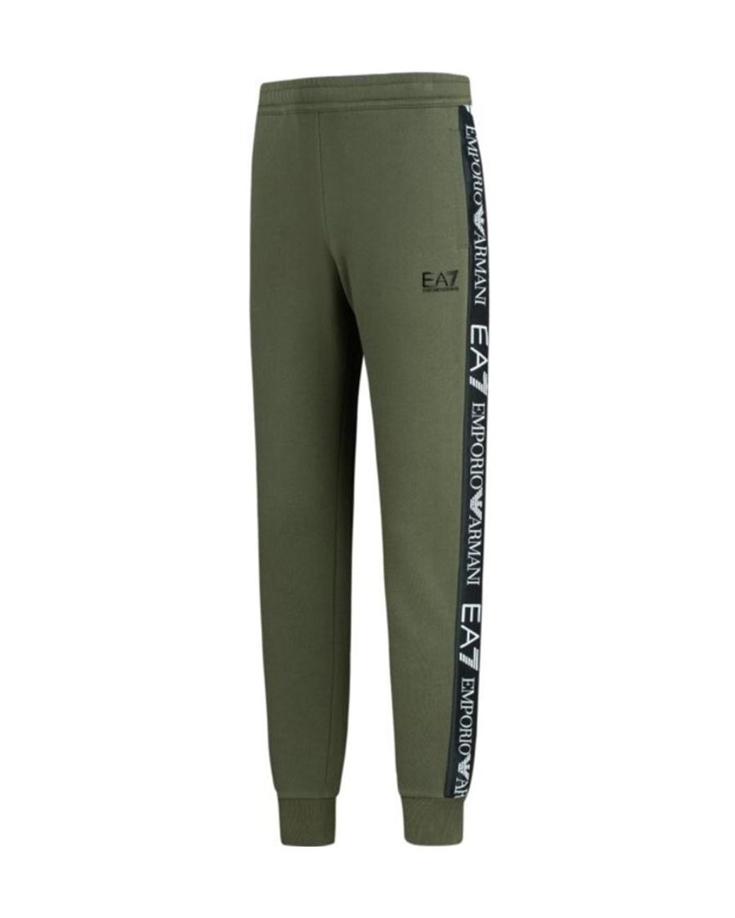 EA7 Green Foot-Bound Sweatpants for men