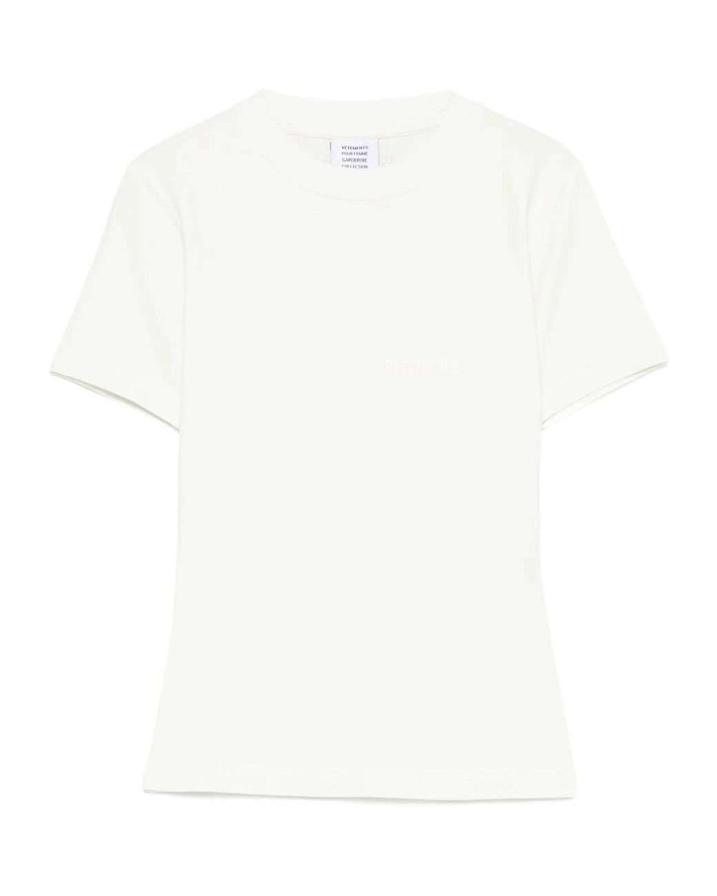 Vetements White Short-Sleeved Crew-Neck Top