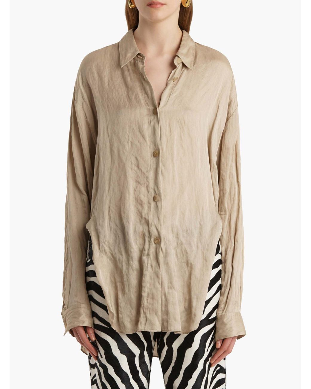 Khaite Natural Goya Button-Down Shirt