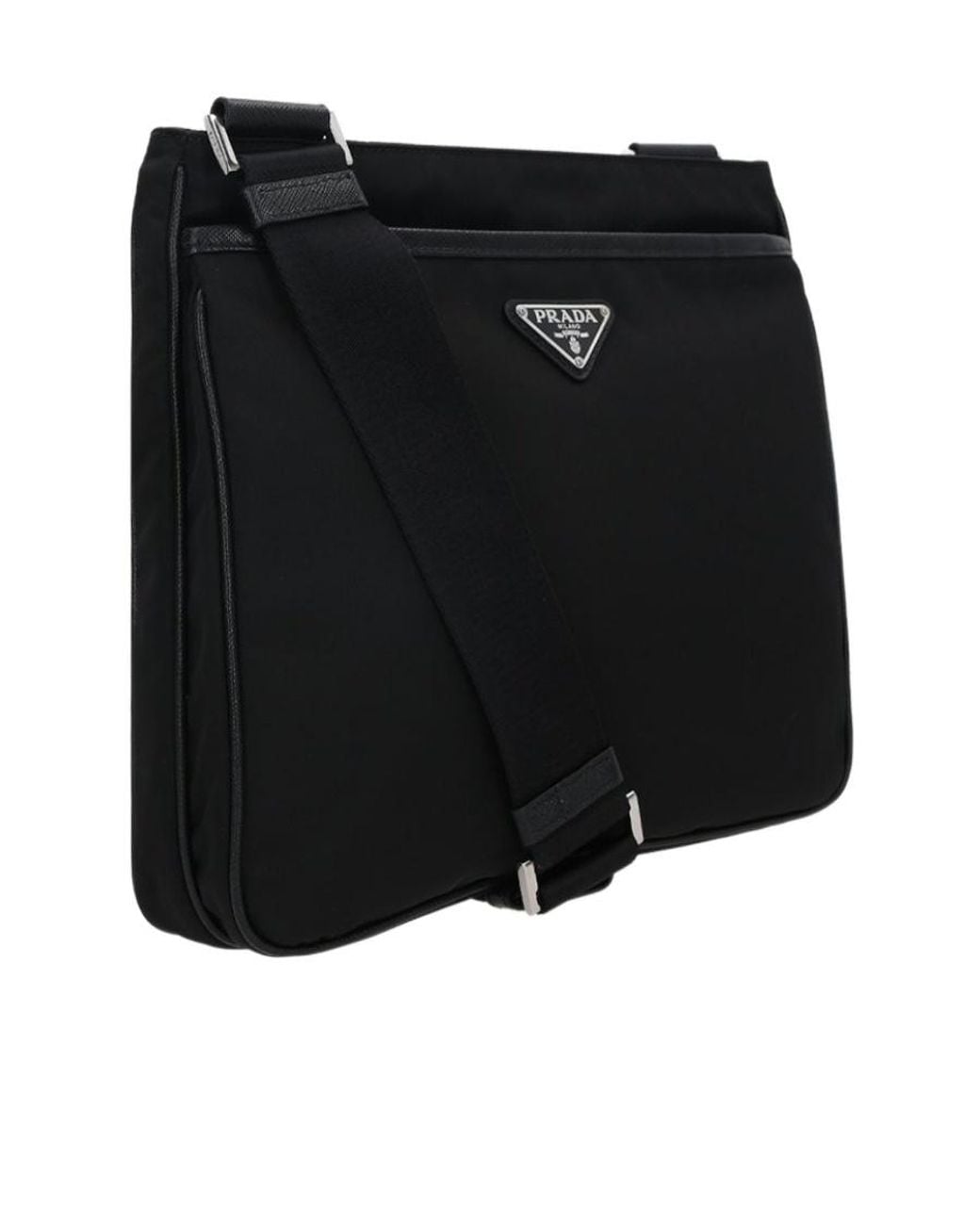 Prada Black Re-Nylon And Saffiano Shoulder Bag for men