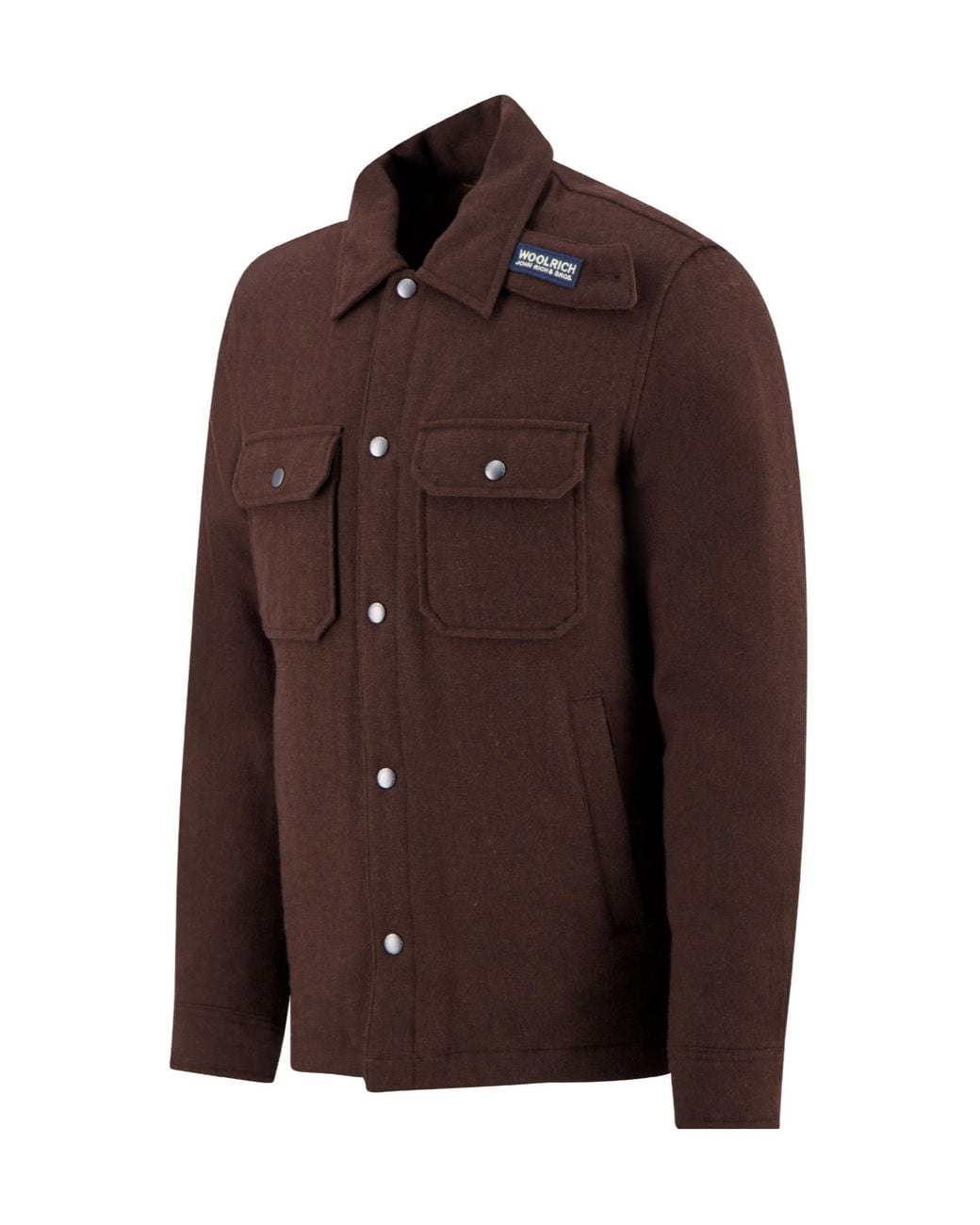 Woolrich Brown Keating Button-Up Shirt Jacket for men